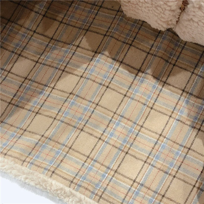 

Preppy Style Mori Girl Women's Cute Bear Embroidery Loose Lamb Wool Coat Student Thicken Jacket Winter Hooded Outerwear Tops