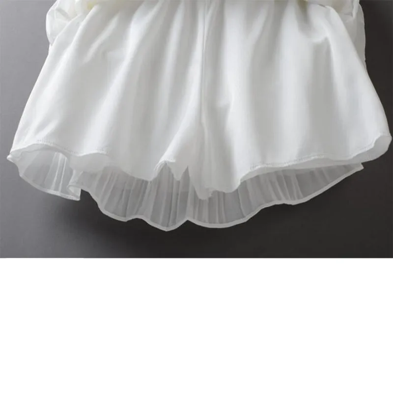 

Ladies Casual Cake Skirts Black White Femme Pleated Skirts Summer Women Elasticity Waist Mini Skirt Ladies Chiffon Skirt