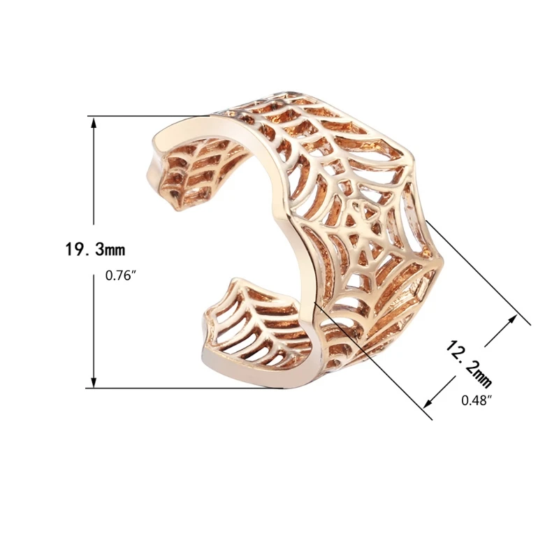 Персонализированное кольцо D0LC изысканный дизайн 2 цвета с пауком для учеников
