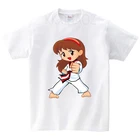 Летние футболки для мальчиков и девочек, детская одежда Whirlwind Taekwondo, новые детские топы, Веселый дизайн, футболка для подростков с воротником для 0 лет