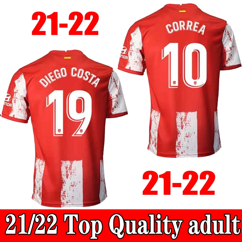 

2021 2022 Atletico MadridES shirt JOAO FELIX SAUL SUAREZ CORREA new Home away Top Quality men shirt M.LLORENTE DIEGO COSTA LEMAR