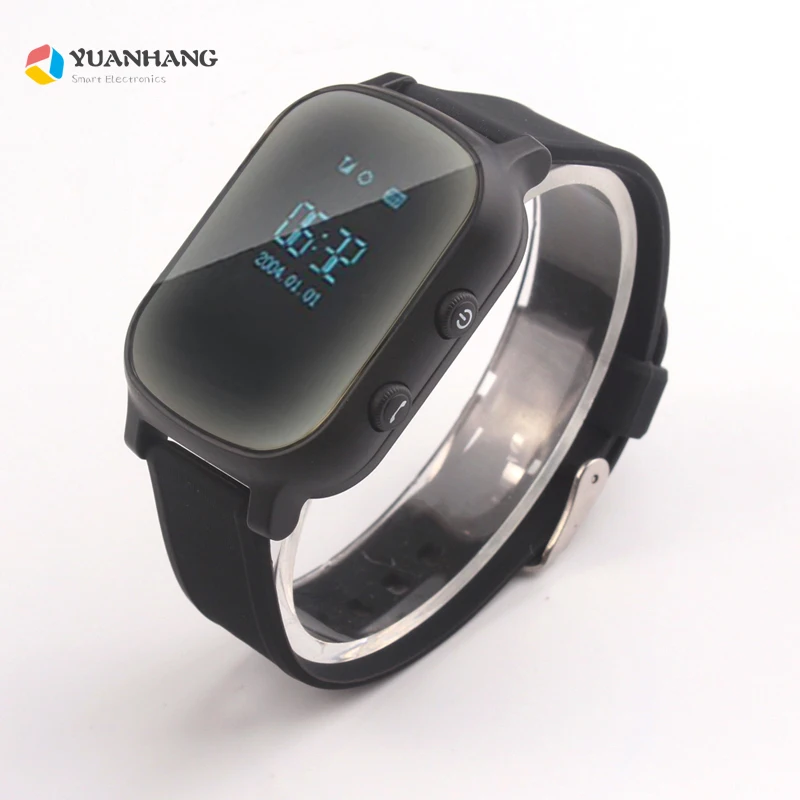 Черные умные часы T58 с Oled экраном GPS LBS трекер локатор телефон для детей учеников