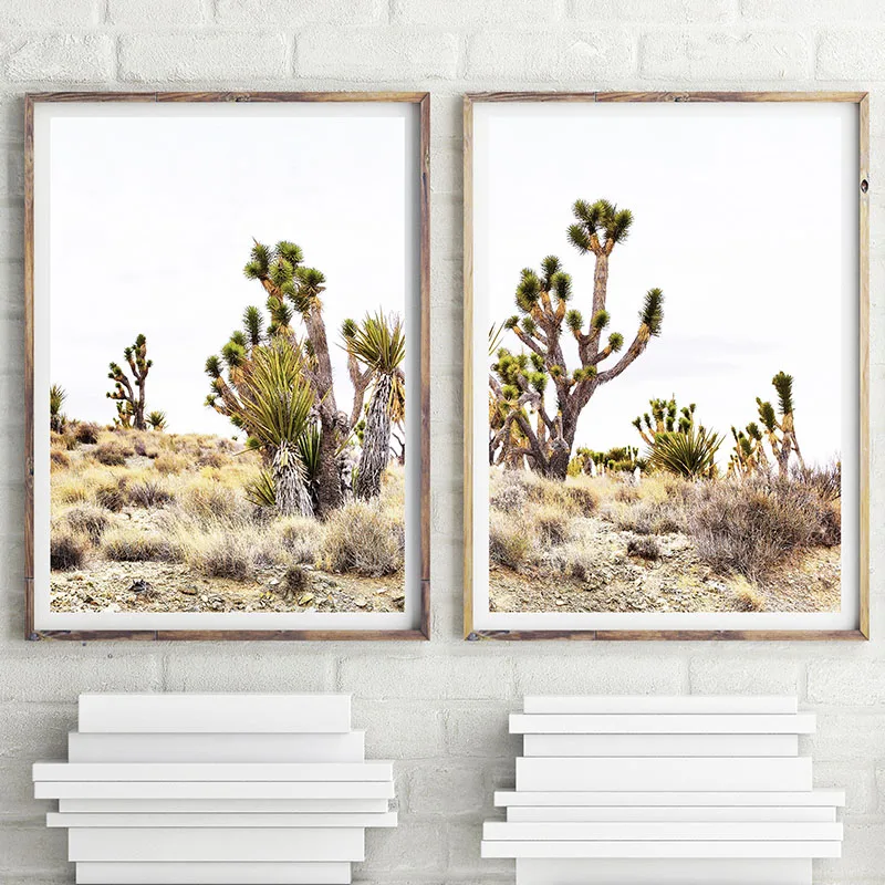 Скандинавское современное искусство пустынные ветки картины с кактусами