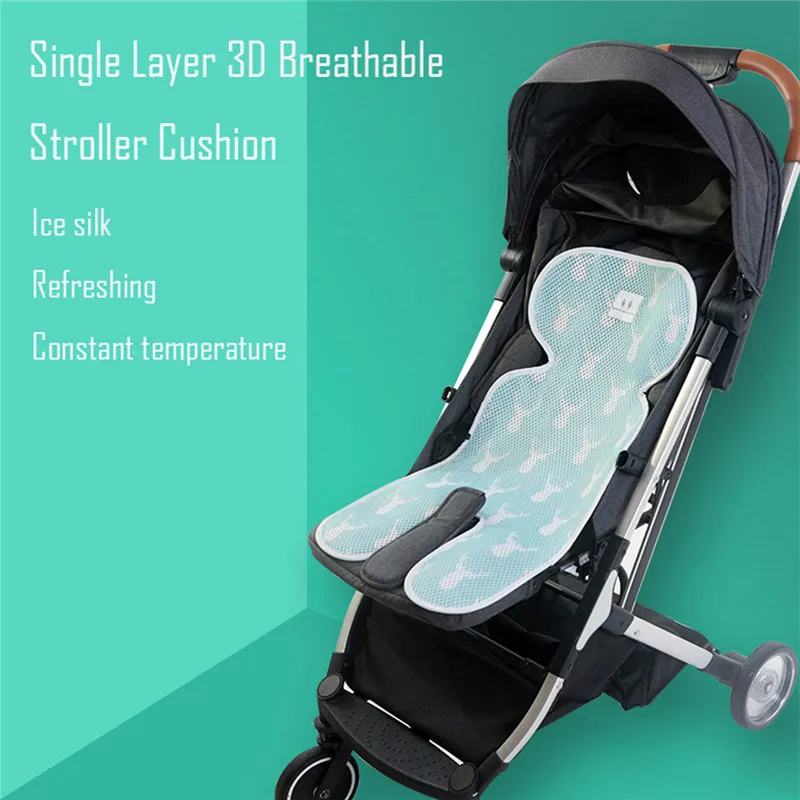 

Bamboo Fiber Single Layer Non-slip Summer Breathable Cushion stoller baby 3D Air Mesh 34*67cm Stroller Accessories Seat pad