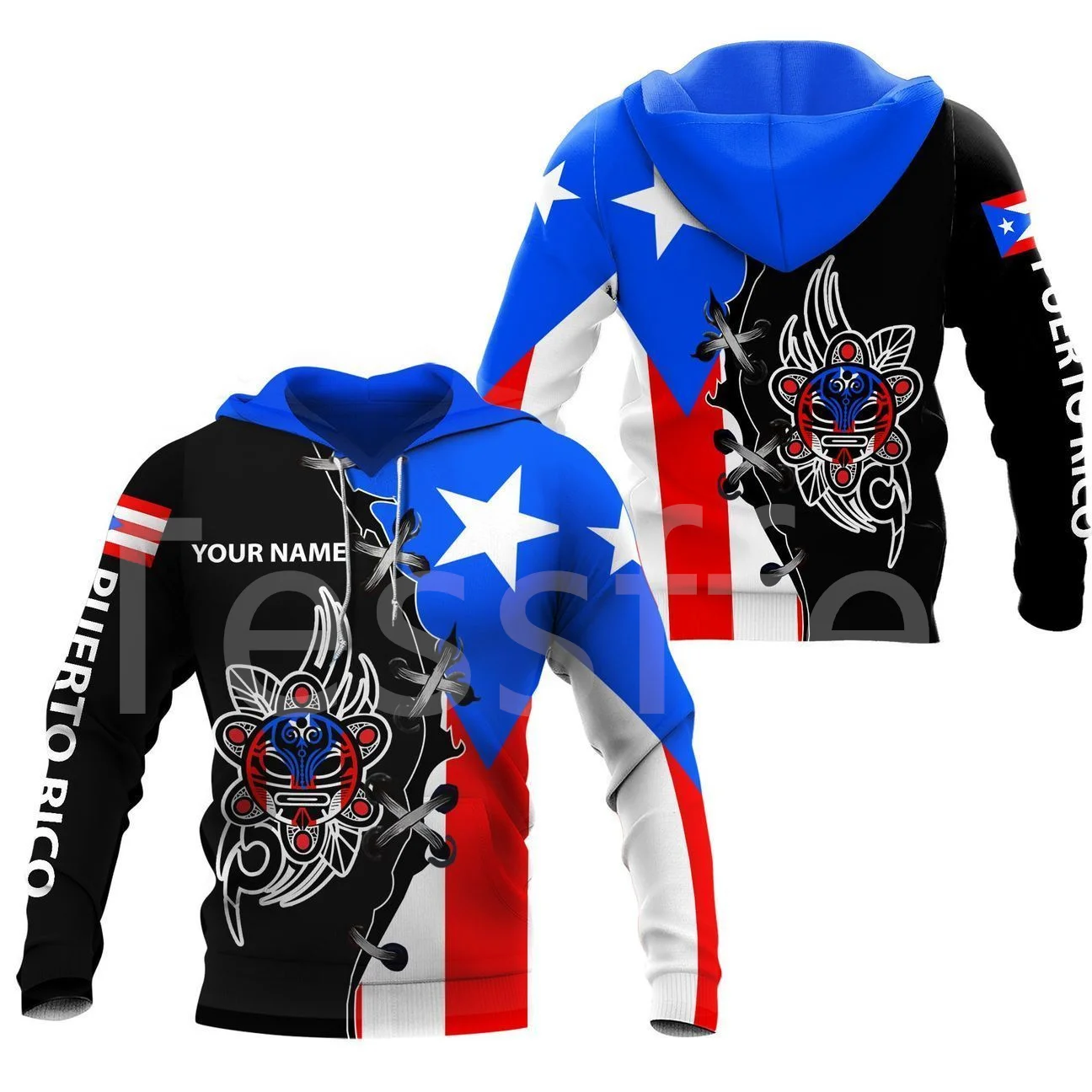 

Tessffel Country Flag Puerto Rico Tattoo Emblem 3DPrint Men/Women Harajuku Pullover Casual Funny Hoodies Unisex DropShipping A-1