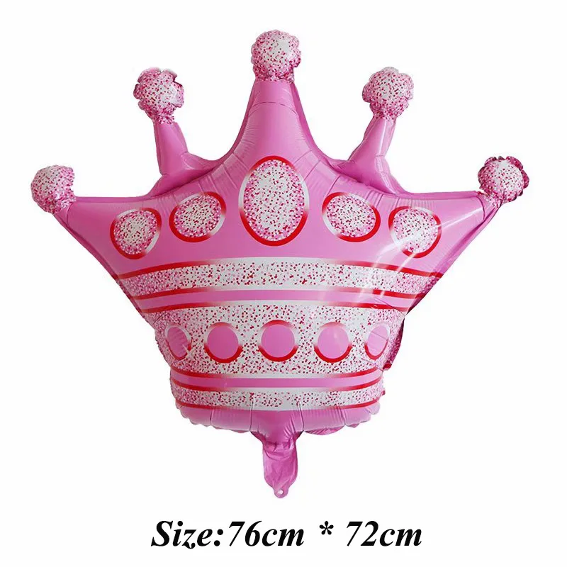 Pink Crown 1 шт. Большие размеры золотые шары из фольги с короной принцесса ребенок душ первый день рождения девичник вечерние украшения фото реквизит - Цвет: Pink Crown