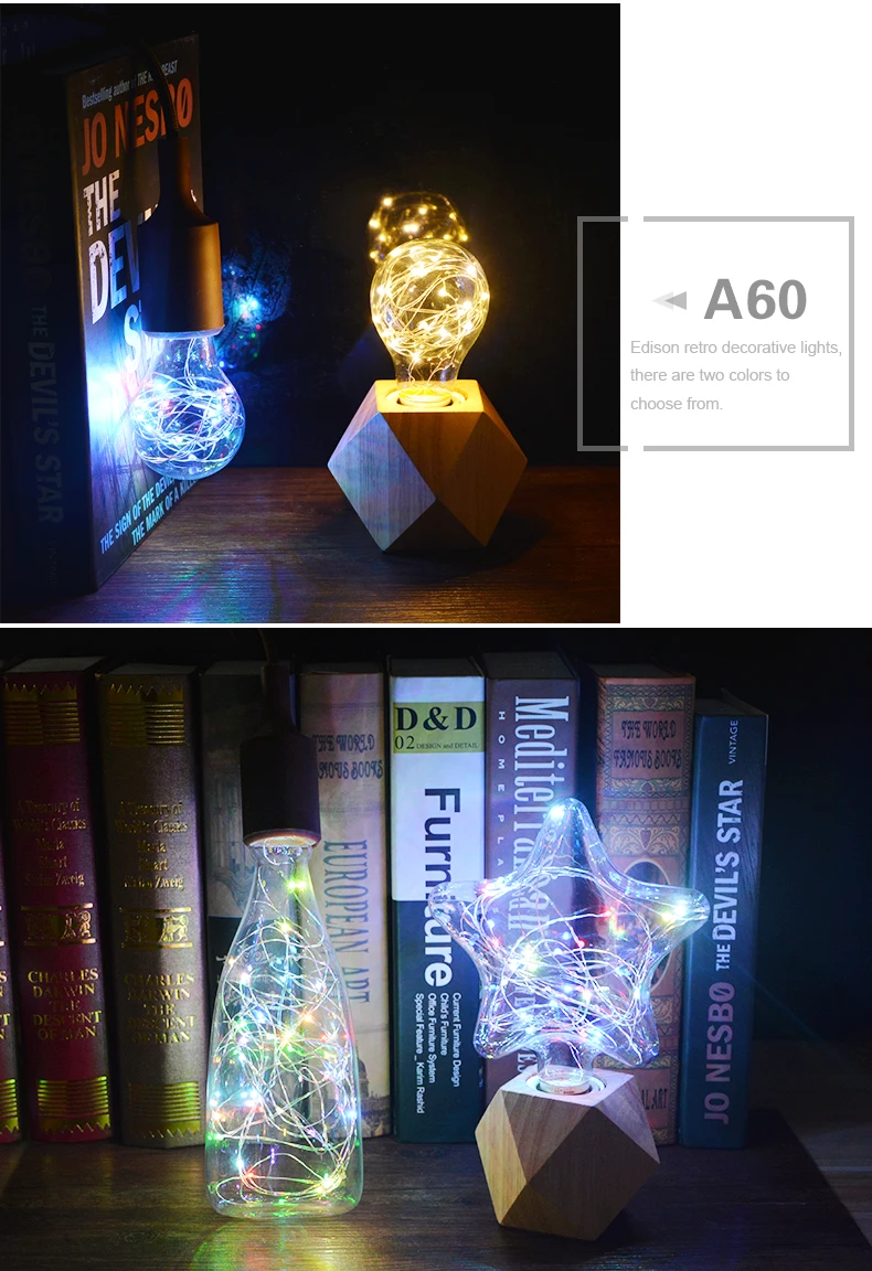 RGB/теплый белый медный светодиодный светильник, праздничный свет для Нового года, Рождественское украшение для дома, сказочные лампы, лампа для внутреннего ночного освещения
