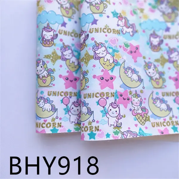 BHY918 1 лист 20*33 см мультяшный милый кожаный лист из искусственной виниловой ткани BHY918 - Цвет: BHY918