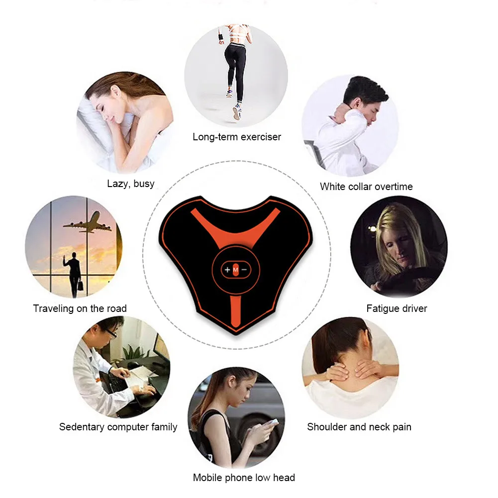 Электрический шейный массажер для шеи и спины стимулятор мышц облегчение боли