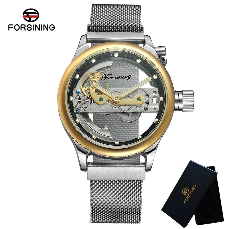 FORSINING автоматические механические мужские наручные часы военные спортивные