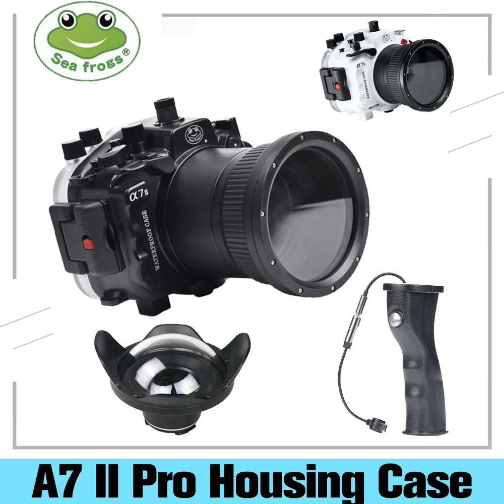 

Seafrogs A7 II Pro 40m/130ft Underwater Waterproof Housing Case For Sony A7 II A7R II A7S II Fit 28-70mm lens Electronic Shutter