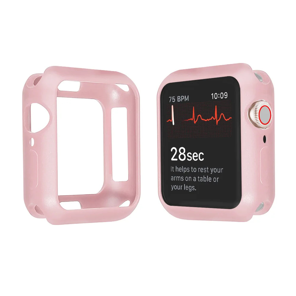 Watch Case for iWatch Series 6/5/4/3 Cover Candy TPU Silicone Bumper Frame Shell Apple 38mm 42mm 44mm 40mm | Наручные часы