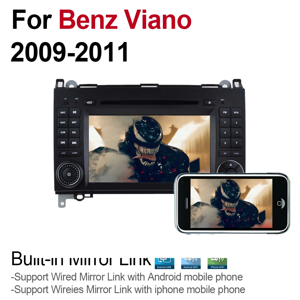 Для Mercedes Benz Viano 2009 2010 2011 Android Восьмиядерный 4 Гб ОЗУ автомобильный DVD NTG GPS Радио BT Navi