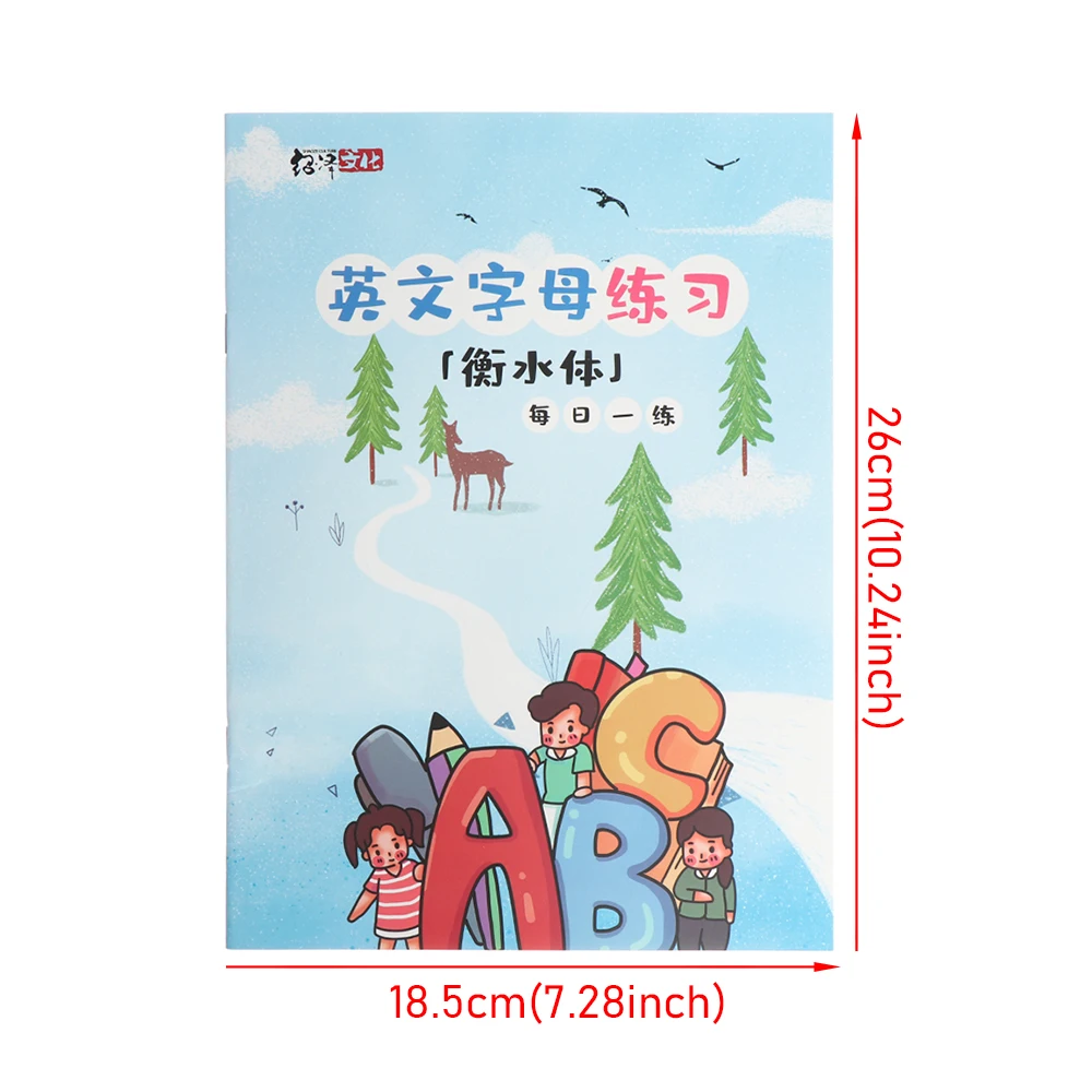 

1PC Kids English Copybook Calligraphy Beginners Practice Book Writing Exercises Preschool Handwritten Educational Books