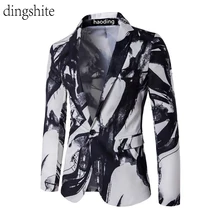 Dingshite Chaqueta informal con estampado para hombre, trajes de moda para otoño e invierno, Tops, novedad de 2021 (2)