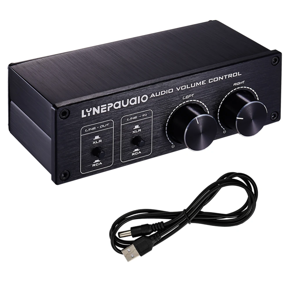 

Passive Audio Volume Controller Fully-Balanced & Single-Ended Mode XLR & RCA Interface for Stereo System Pre-Amplifier Speaker