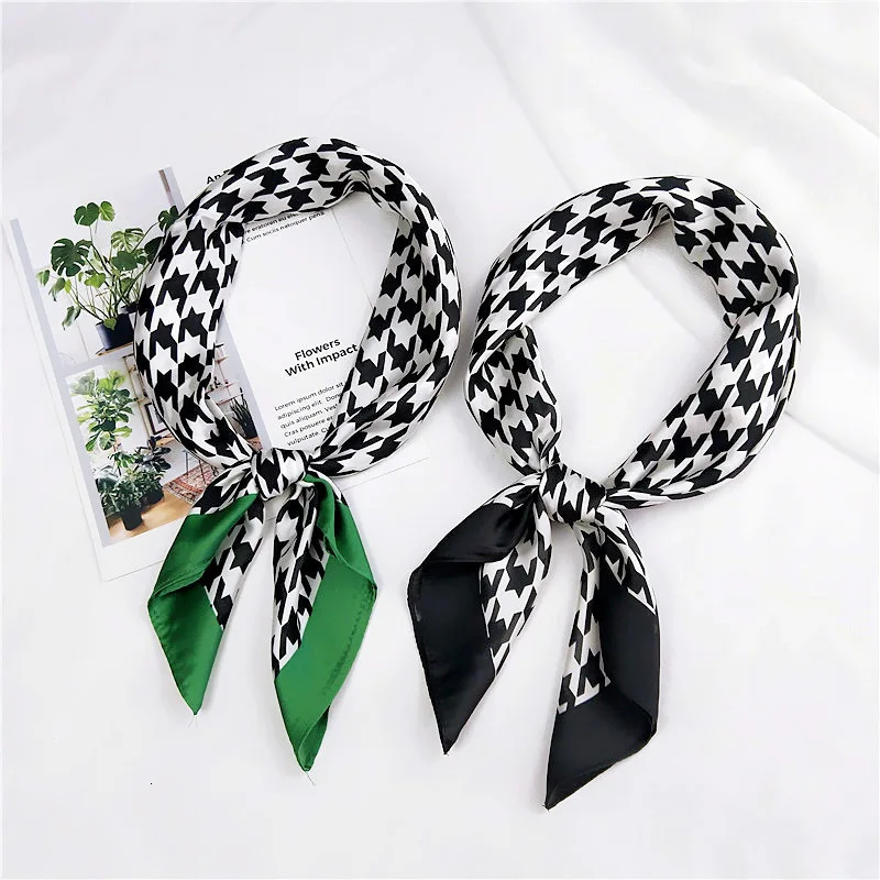 70*70 см Новый Классический твидовый шарф для женщин повязка на голову Шелковый