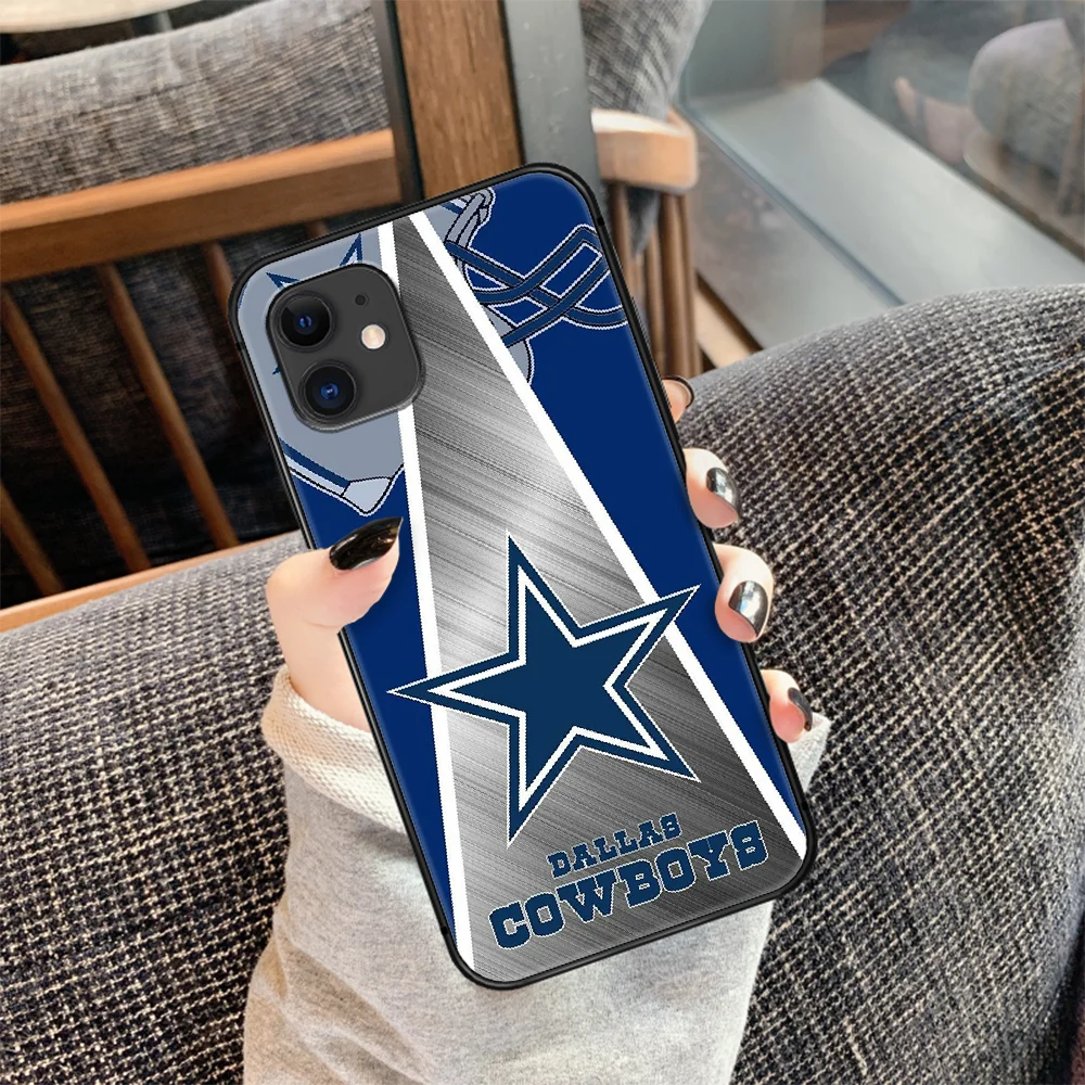 

Dallas Rugby Team Cowboys Phone Case Cover Hull For iphone 5 5s se 2020 6 6s 7 8 12 mini plus X XS XR 11 PRO MAX black Back