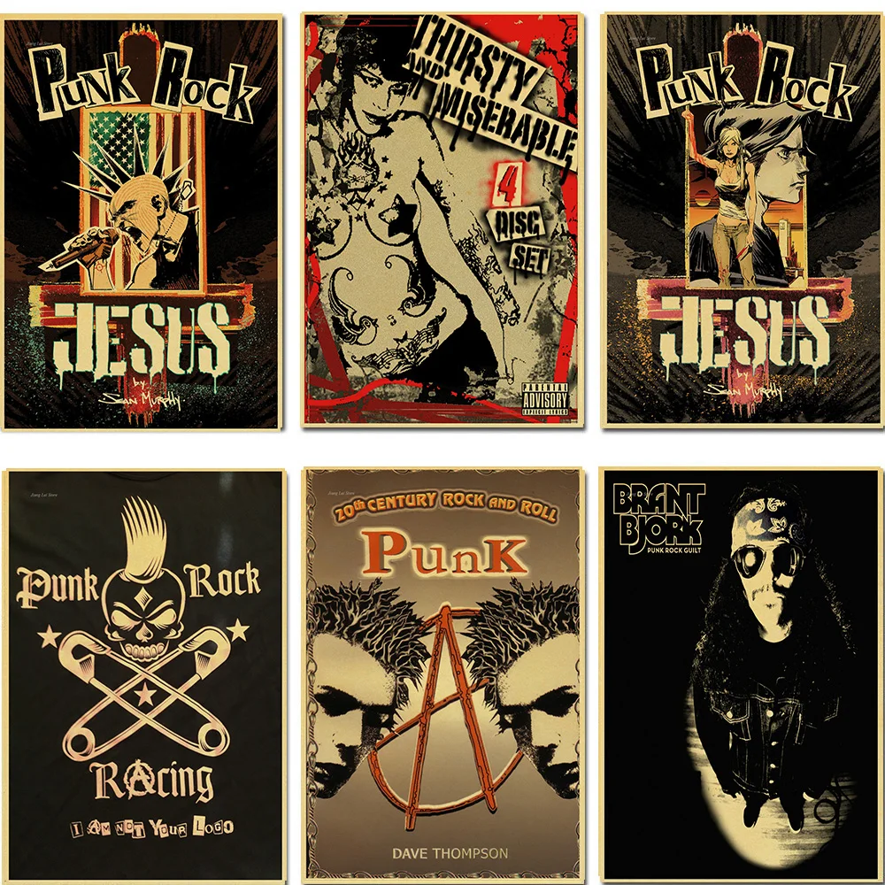 Прямая поставка Винтаж классический старой Стиль черепа панк ретро плакат для