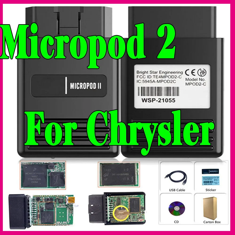 2021 популярный OBD онлайн V17.04.27 MICROPOD 2 диагностический инструмент для Chrysler/D-odge/J-eep