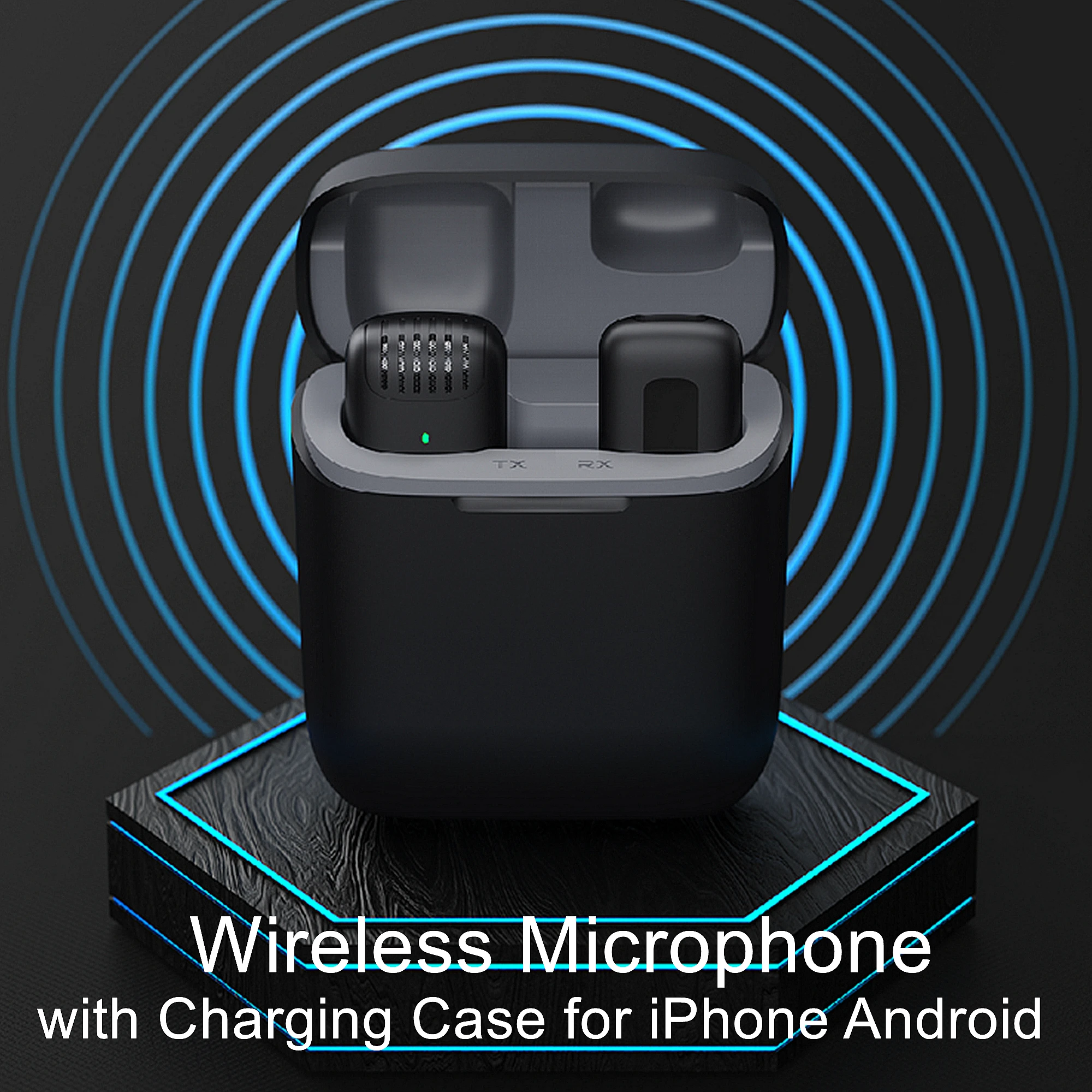 Беспроводной петличный микрофон для iPhone Android Phone мини беспроводной с YouTube Facebook Vlog