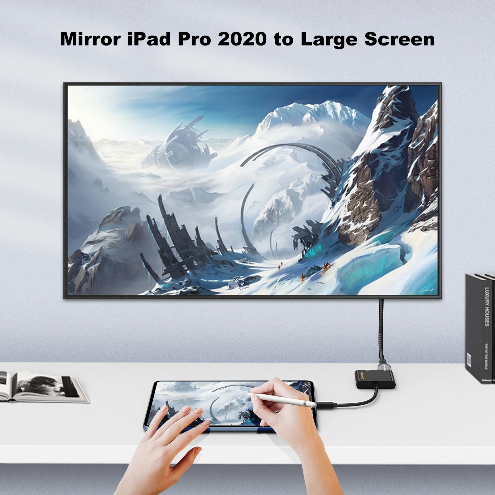 Адаптер CableCreation с USB C на 4K + VGA 1080P @ 60 Гц Type-C подходит для Apple Macbook/HUAWEI P20/Samsung S8 |