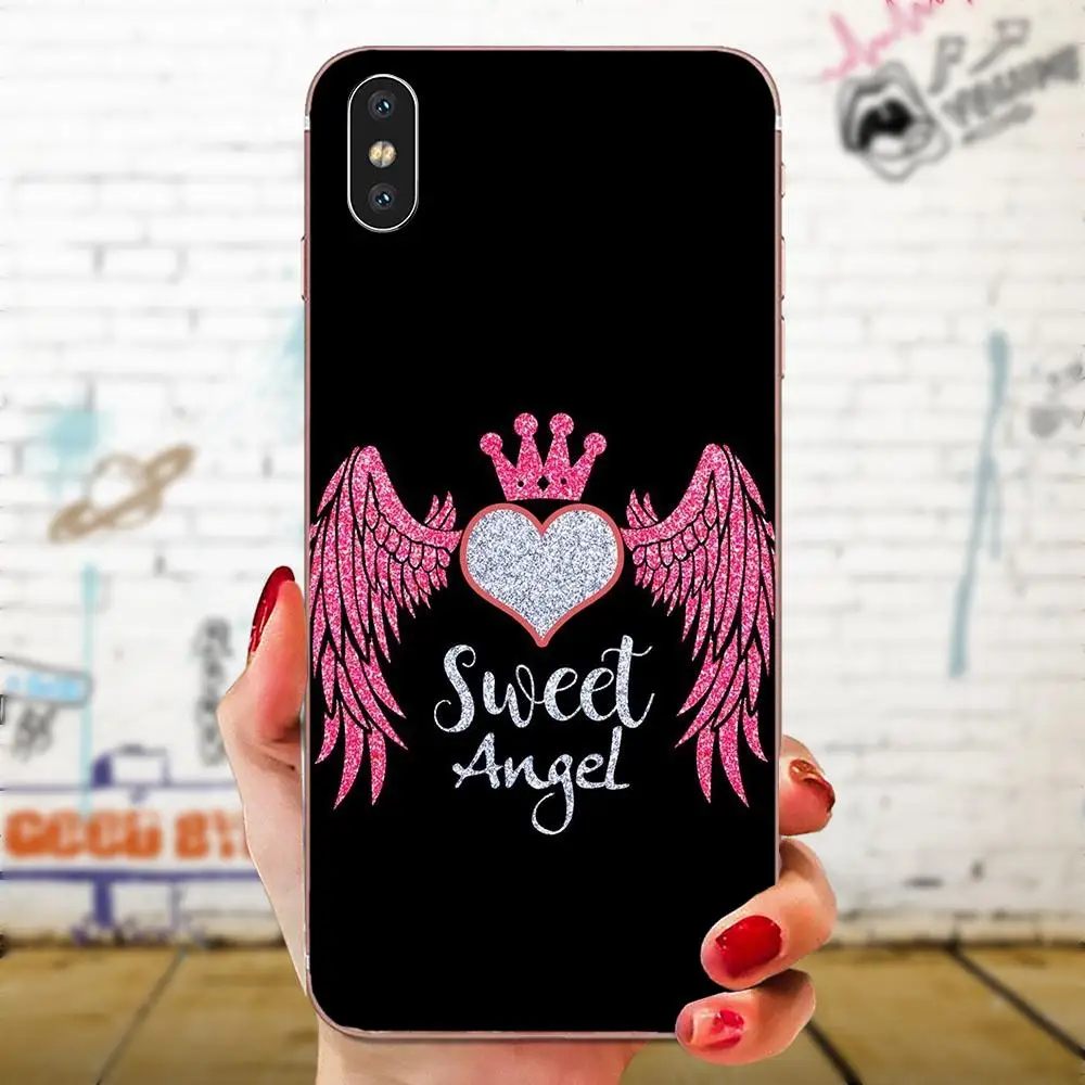 Чехол из ТПУ с принтом «Крыло ангела» для девочек samsung Galaxy Note 5 8 9 S3 S4 S5 S6 S7 S8 S9 S10 5G mini Edge Plus Lite