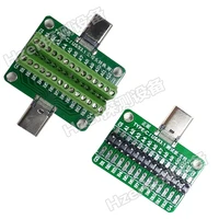 type c male and female head test board usb3 1 pcb board 24p male to female seat connector adapter plate transfers data