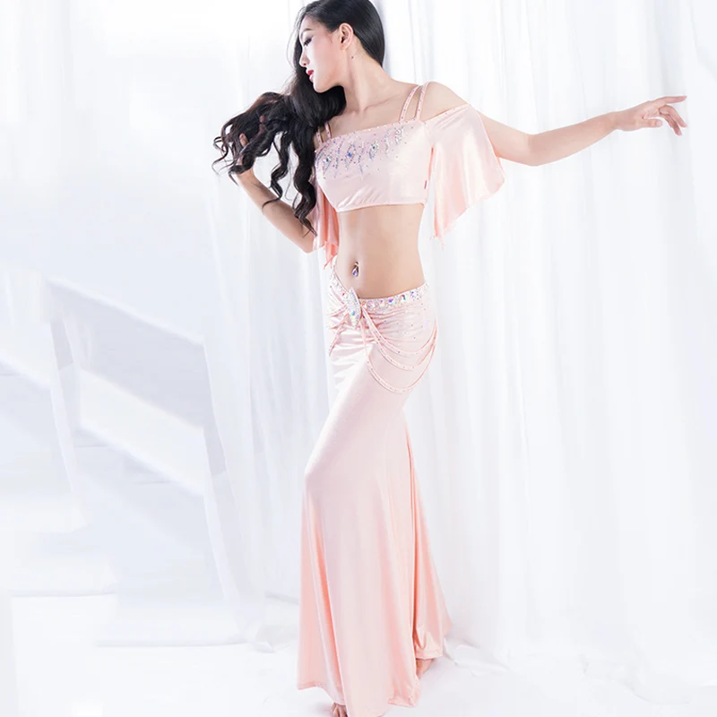 Женский костюм для танца живота сексуальный комплект из юбки на бретельках и