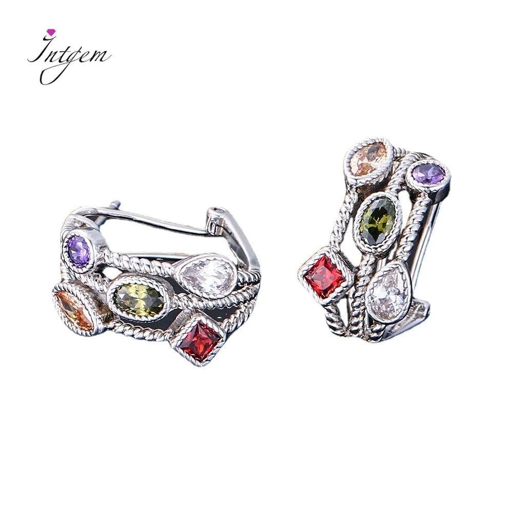 

Женские серьги-гвозди из серебра 925 пробы, с пряжкой