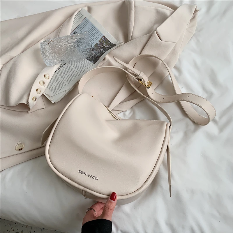 

Solid Color Leather Wide Shoulder Strap Shoulder Bags for Women 2021 Luxury Designer High Quality Crossbody Bag Sac Epaule