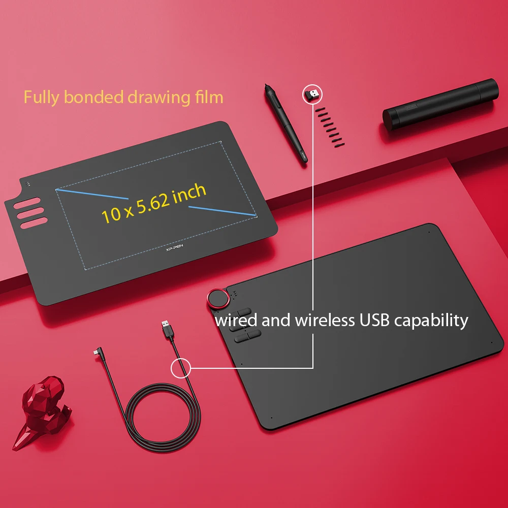 Графический планшет XP-Pen Deco 03 цифровой для рисования с пассивным стилусом и 6