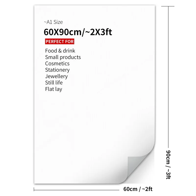 60x90 см двухсторонний ПВХ фон для фотосъемки фотофоны бумажные водонепроницаемые