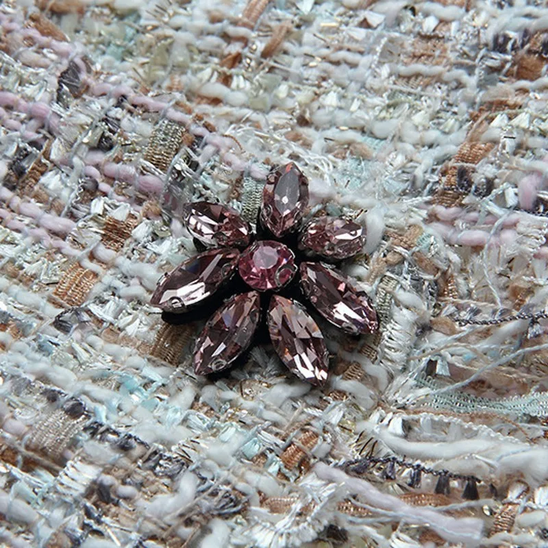 Модные женские весенние блузки топ твидовая мини-юбка комплект одежды из двух