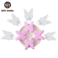 10pcs baby pacifier clip silicone butterfly baby products clip bpa free baby teething toys pacifier clip for diy pacifier chain