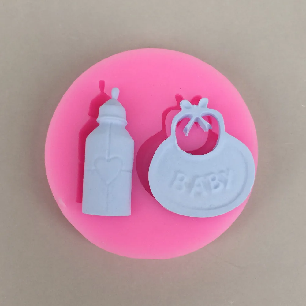 Сделай сам 1 шт. ручная бутылка и нагрудник для детского дня рождения 3D помадка