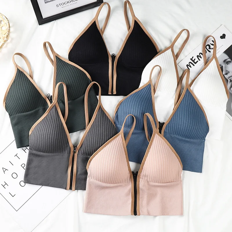 

3pcs Women Sexy Crop Top Cotton Lingerie Sleeveless Bralette Undefined Bh Comfort Tube Top One-piece Female Camisoles Underwear