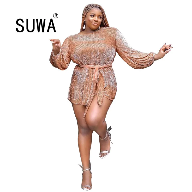 

Блестящее женское сексуальное платье для ночного клуба и вечерние, Новое поступление, осенние женские мини-платья большого размера с кругл...