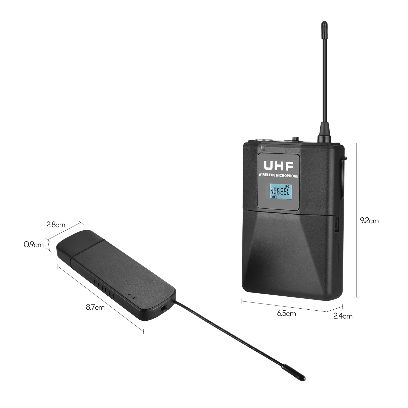 Беспроводной микрофон Andoer UHF Lavalier с отворотом и зажимом 1 трансмиттером usb
