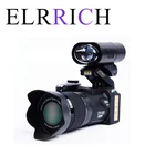 Цифровая камера ELRRICH POLO D7300, Профессиональная зеркальная видеокамера с автофокусом, 33 миллиона пикселей, 24X оптический зум, 3 HD-объектива