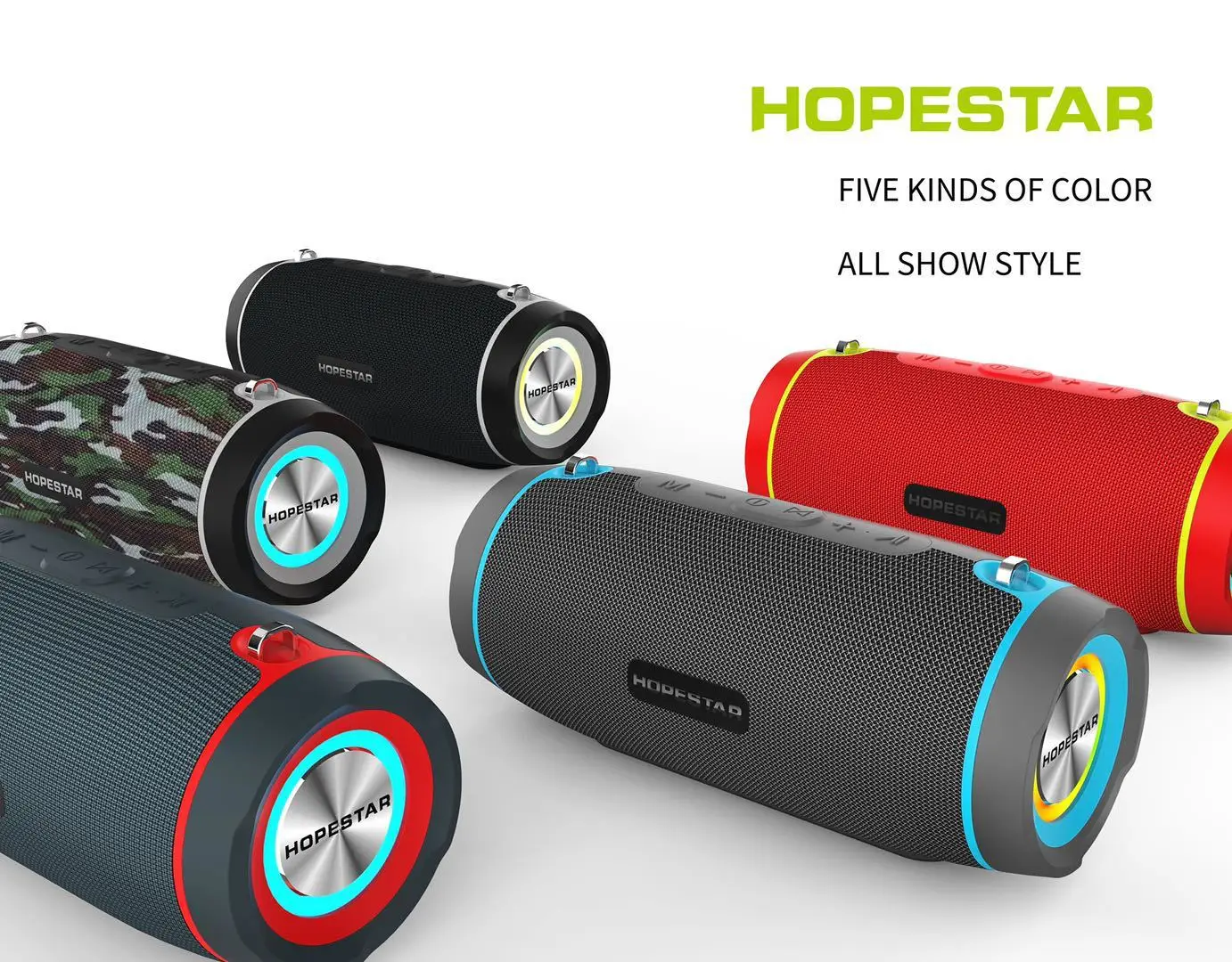 Bluetooth-Колонка HOPESTAR H45 цветная с поддержкой Bluetooth диафрагма для динамика TF-карт