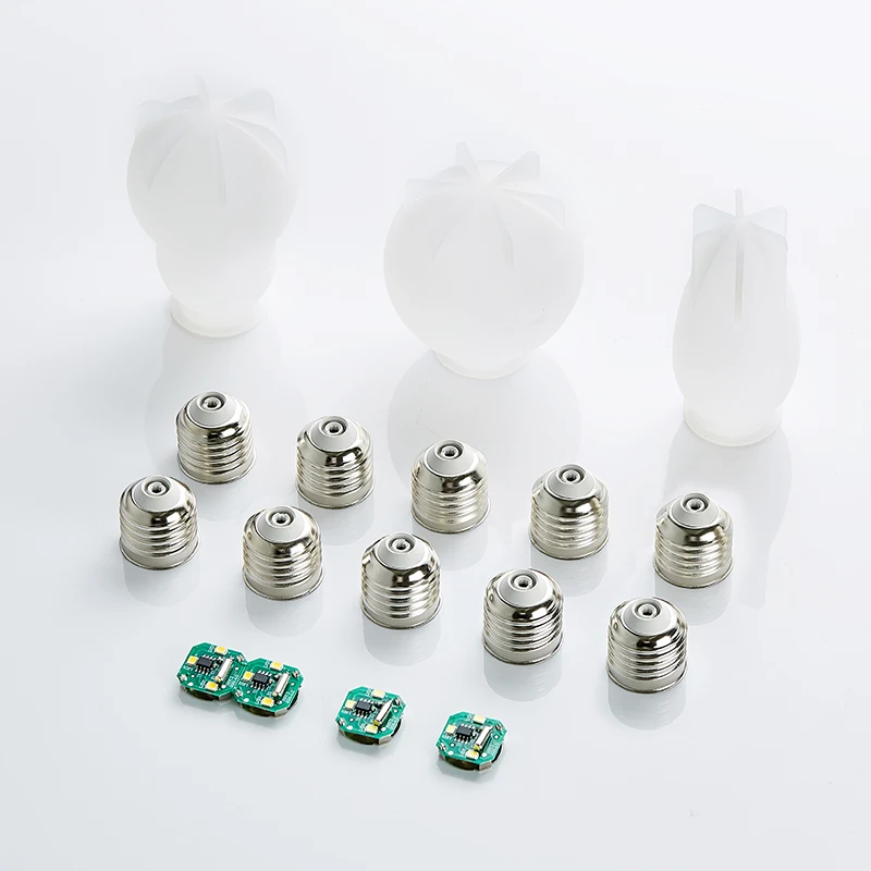 

DIY Creative Bulb Candle Resin Mold New Mold Silicone Epoxy Handmade 3d Crystal Mirror Mould Bulb Shape Lighting Home Decoration