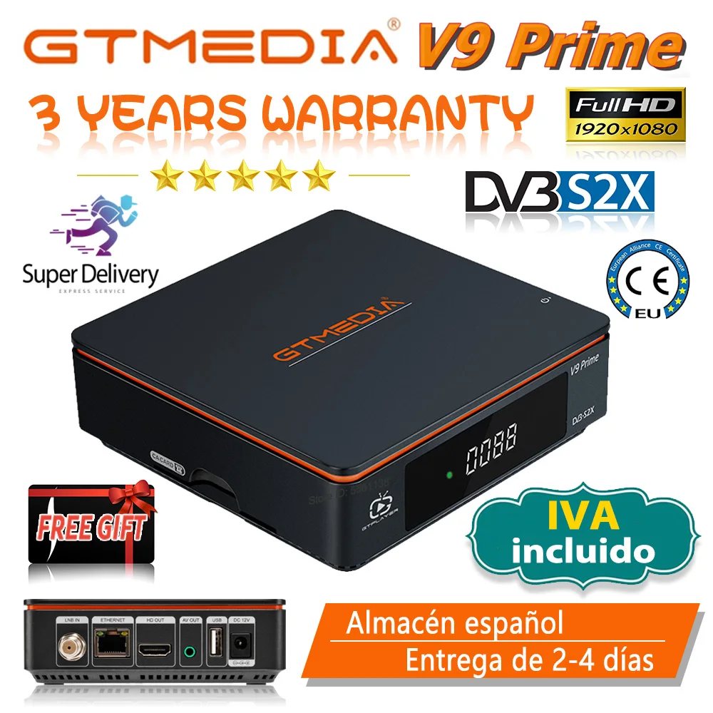 Φ GTmedia V9 Prime спутниковый ресивер Gtmedia V8X 1080P такой же как gtmedia V8 nova встроенный Wi Fi