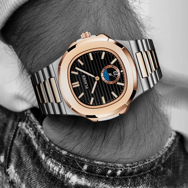 Новые двухцветные золотые часы Patek Nautilus 5711 Дизайнерские мужские для дайвинга с