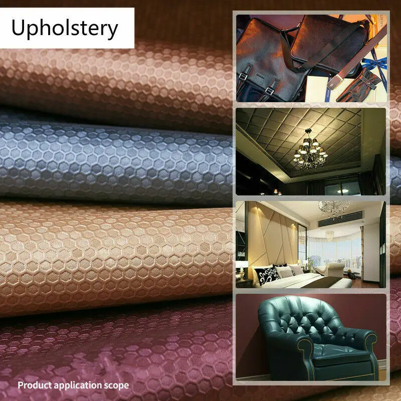 Чехол из искусственной синтетической кожи с тиснением в виде соты 100x137 см для