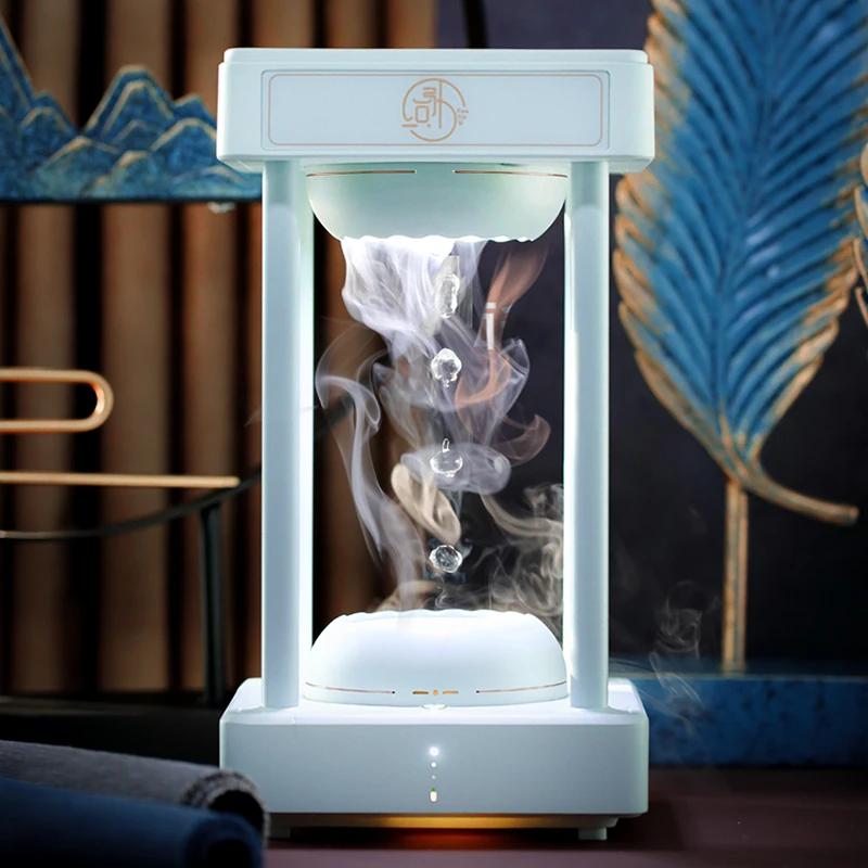 Rainbow Cloud Anti Gravity Levitating Water Drops Time Hourglass Fountain Hydra Lamp