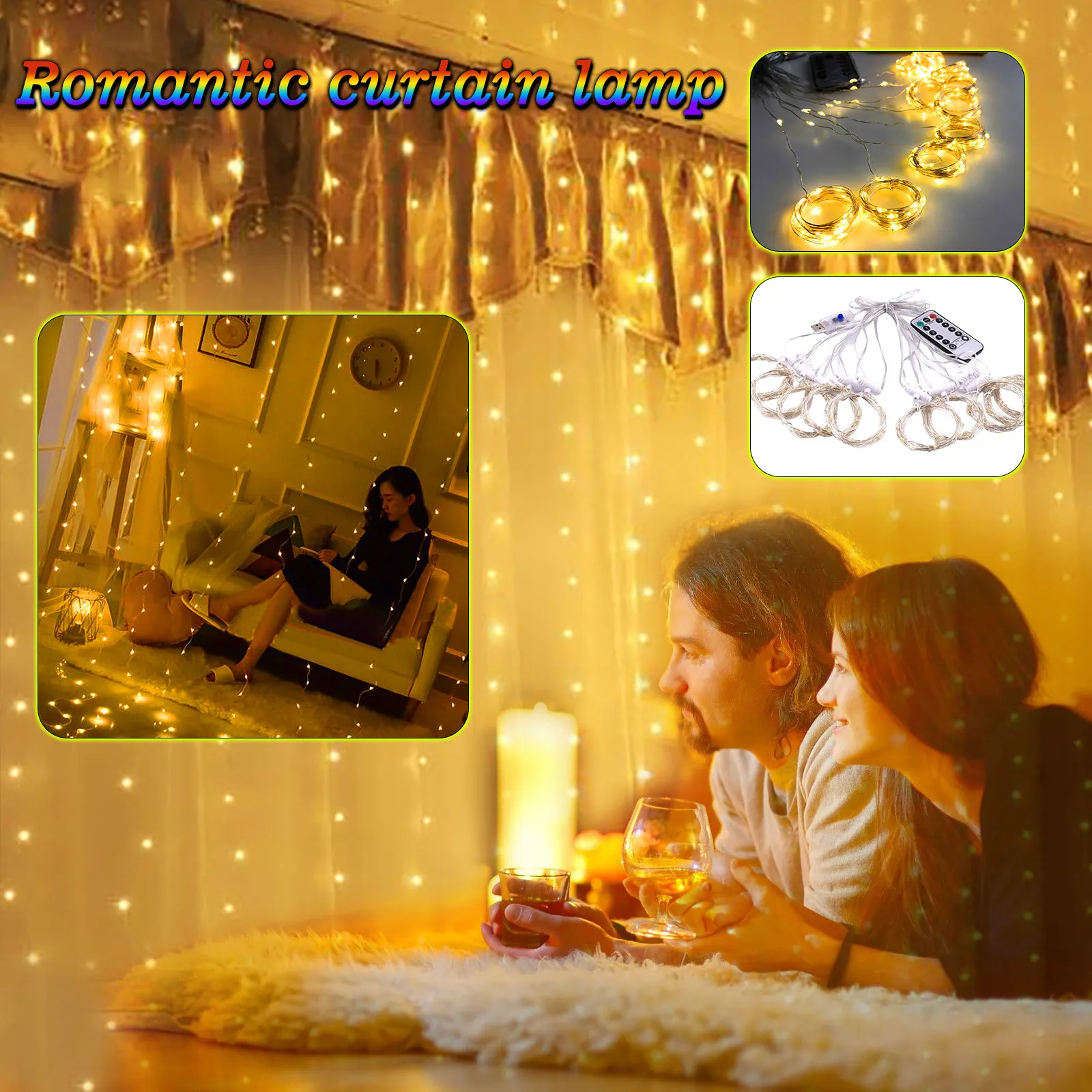 

Рождественские огни, СВЕТОДИОДНАЯ Гирлянда-занавеска для дома, новогодние подарки, декор для рождества, свадьбы, вечеринки