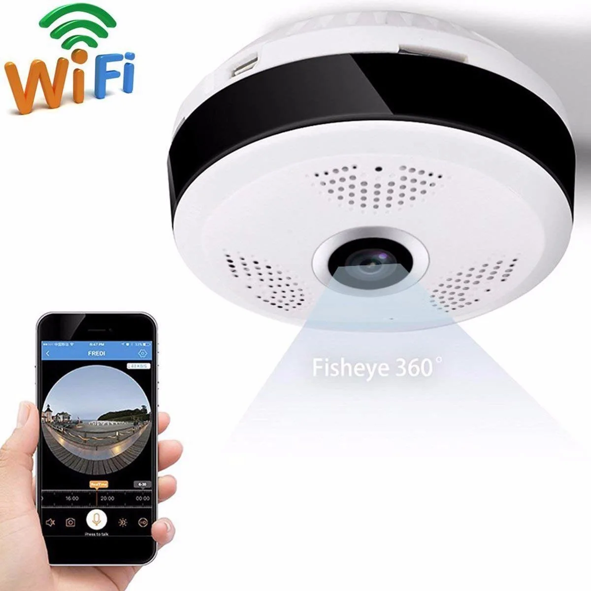 Ip-камера видеонаблюдения 960P Wi-Fi с функцией ночного видения и датчиком движения |