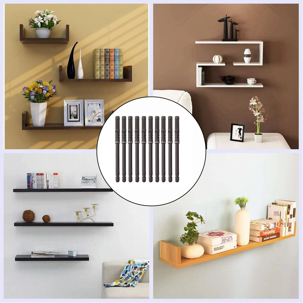 

10PCS New Floating Shelf Bracket Hidden Bracket Wall Bracket Heavy Duty Wood Invisible Shelf Nail Fixed Partition Bracket Shelf