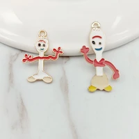 10pcs cartoon cut person enamel charms handmade craft metal charms earring diy charms for jewelry making bulk